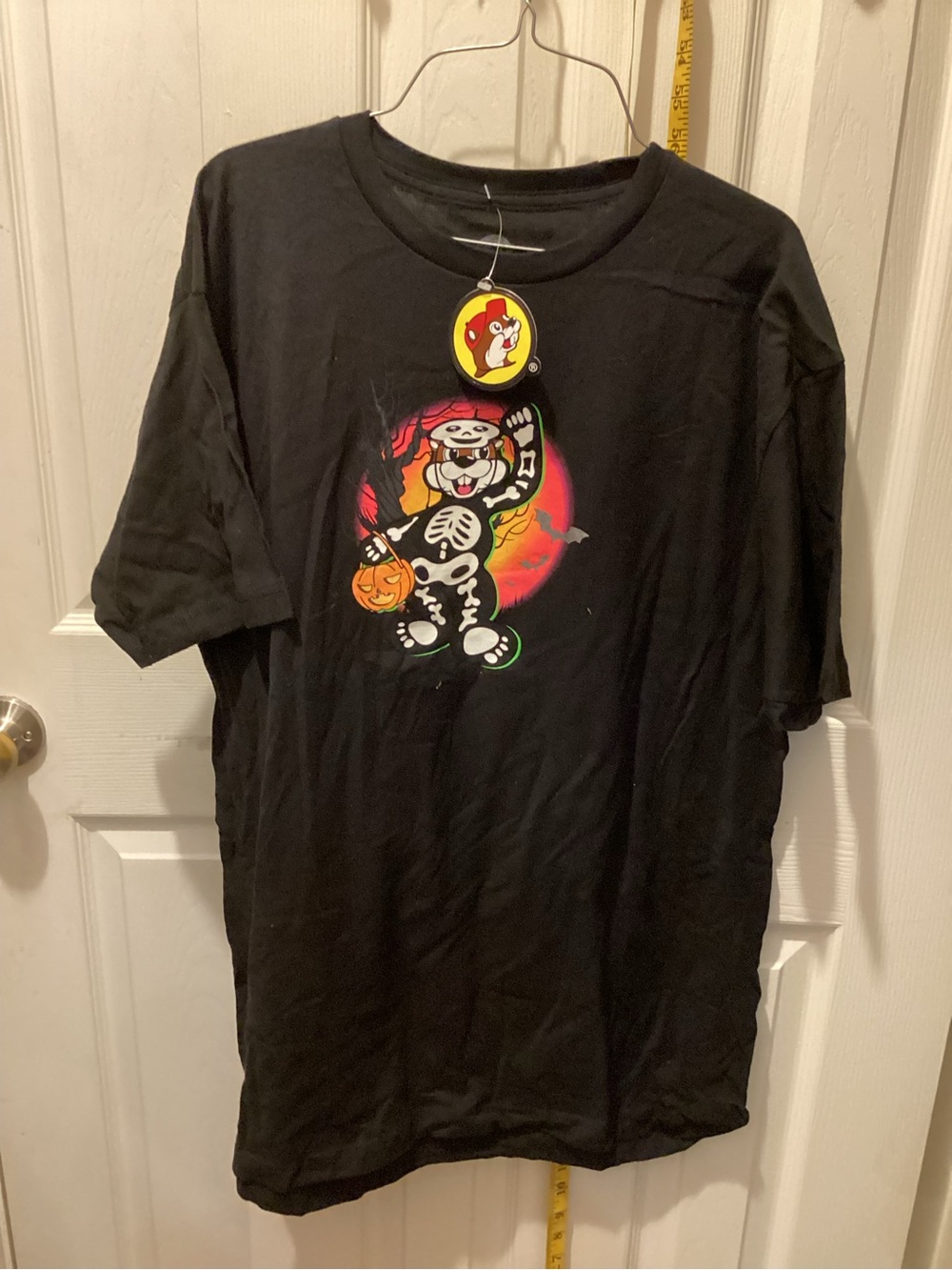 Black Halloween Skeleton Graphic Tee - Unbranded